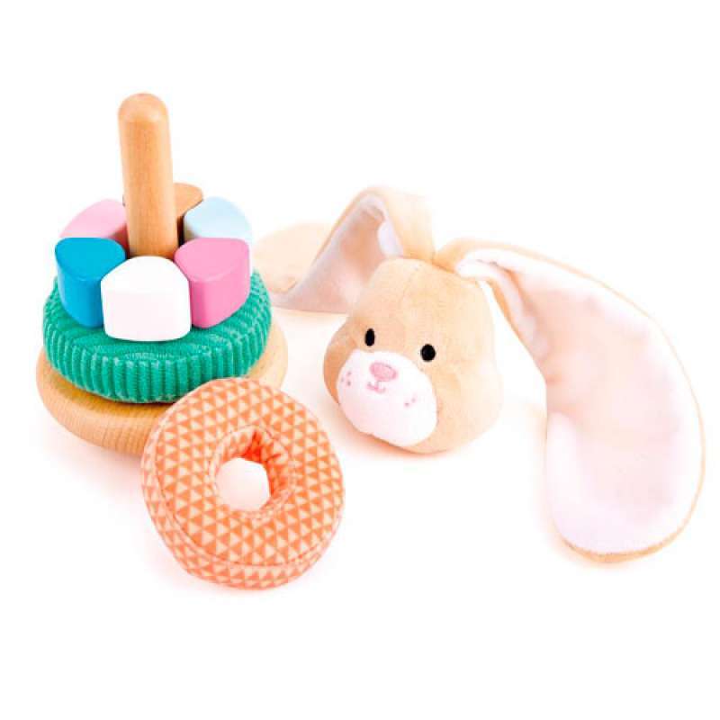 GIOCO DI ANELLI IMPILABILI HAPE BUNNY STACKER