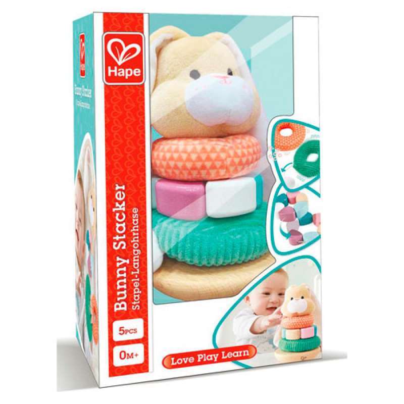 GIOCO DI ANELLI IMPILABILI HAPE BUNNY STACKER