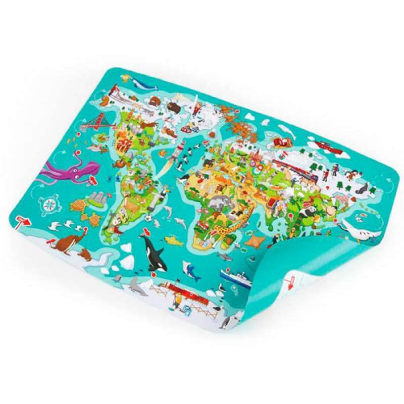 PUZZLE E GIOCCO HAPE MAPPAMONDO 2 IN 1