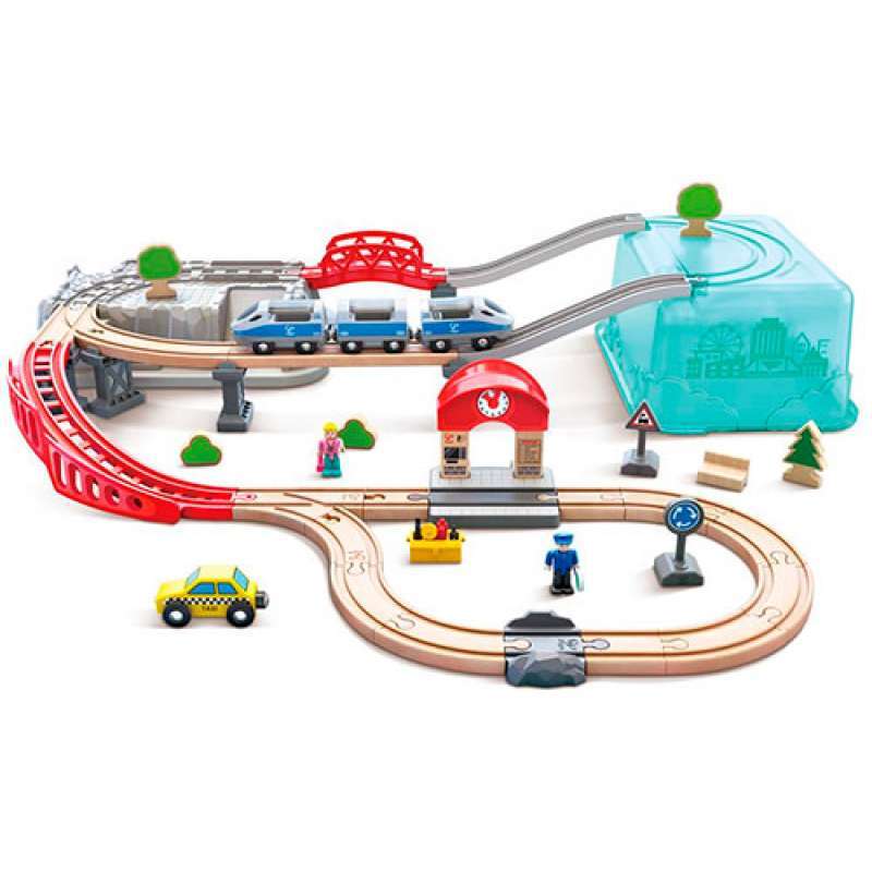 SET DI BINARI DEL TRENO E TRENI HAPE CITY TRAIN