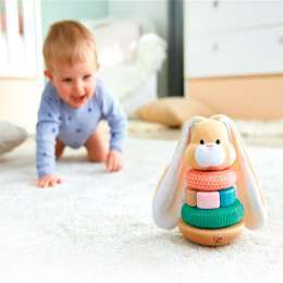 GIOCO DI ANELLI IMPILABILI HAPE BUNNY STACKER